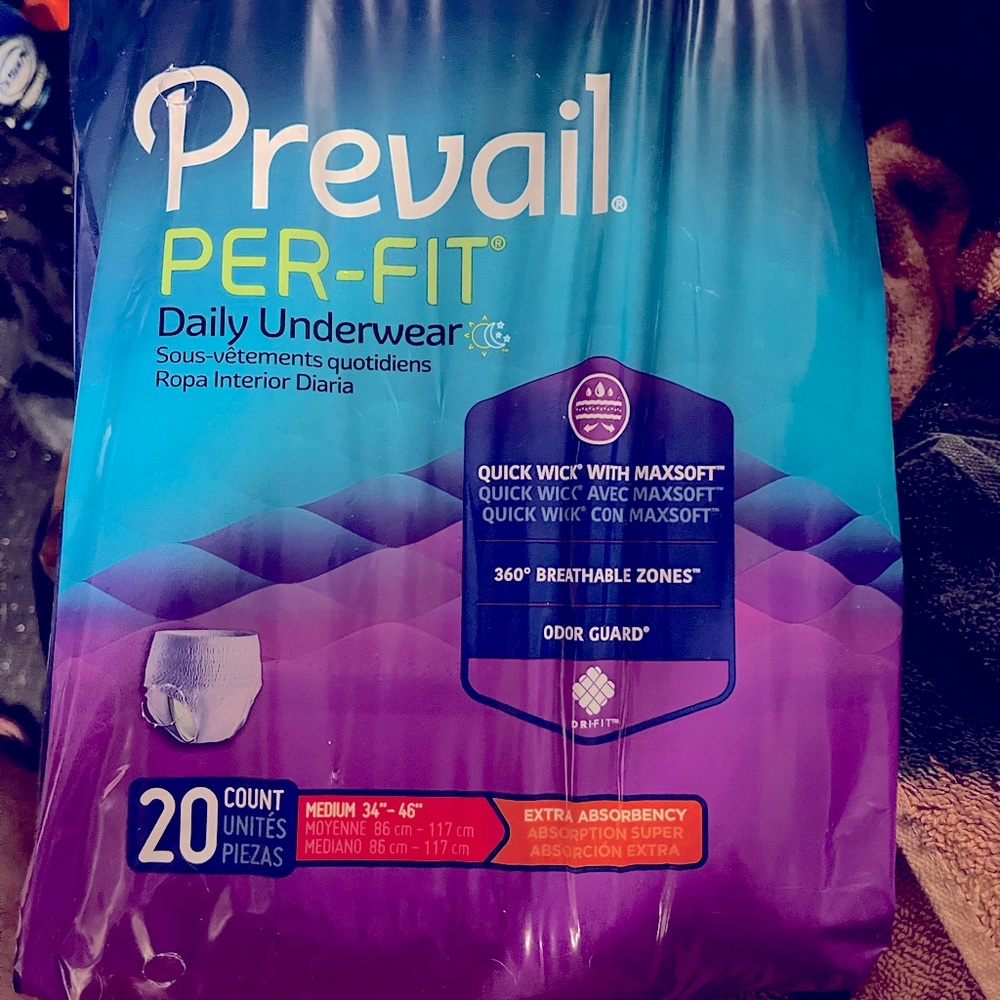 PREVAIL PERFECT FIT ADULT DIAPERS FOR late night, accidents and absorbency